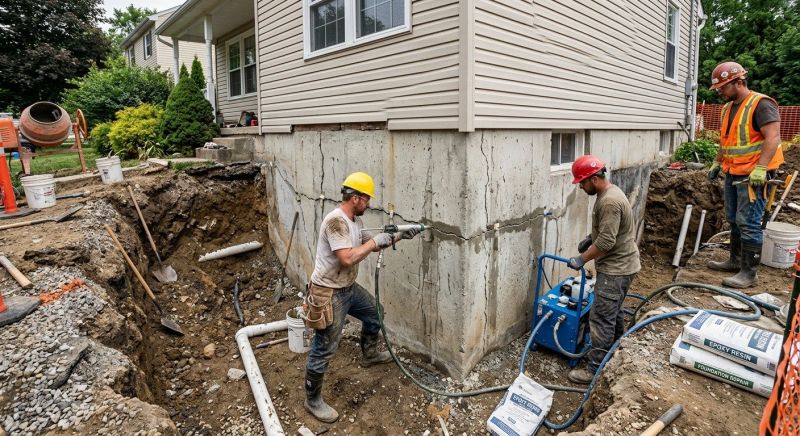 Concrete Foundation Repair in New Stanton, PA