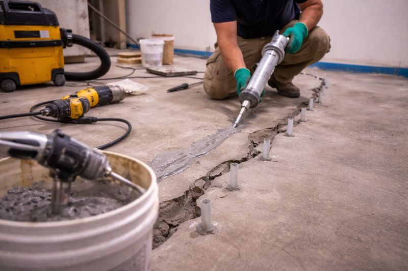 Cracked Basement Floor Repair in Westmoreland County, PA