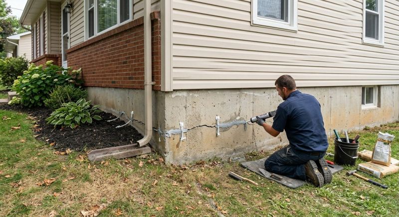 Cracked Foundation Repair in Connellsville, PA