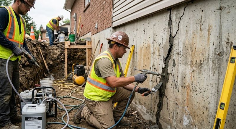 Cracked Foundation Repair in North Apollo, PA