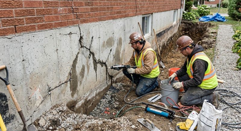 Cracked Foundation Repair in North Apollo, PA