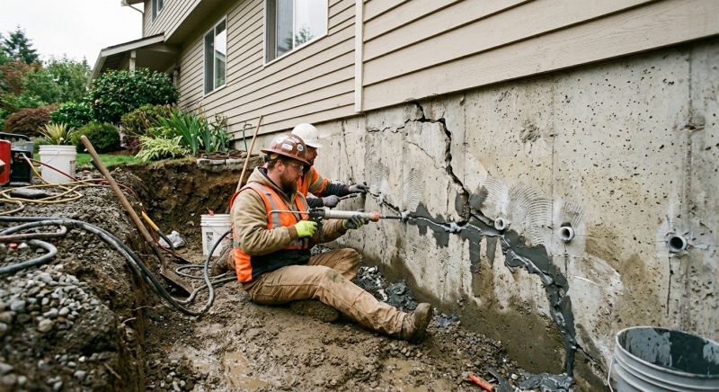 Cracked Foundation Repair in Wilmerding, PA
