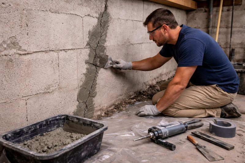 Foundation Crack Repair in Connellsville, PA