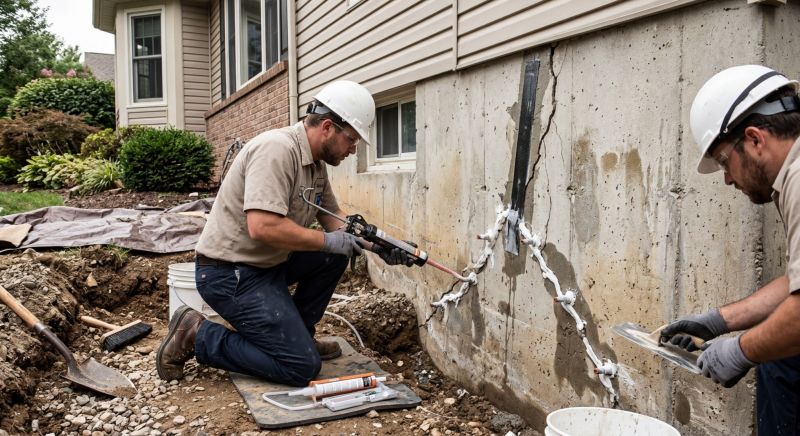 Foundation Crack Sealing in Westmoreland County, PA