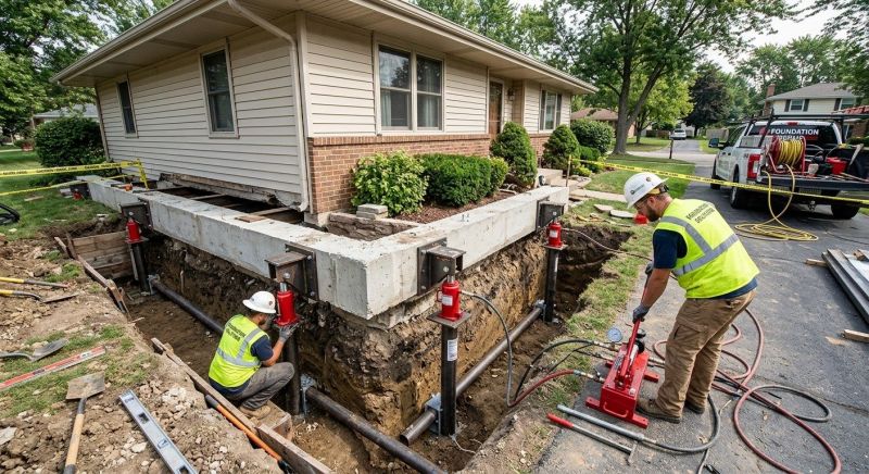 Foundation Jacking in East Pittsburgh, PA