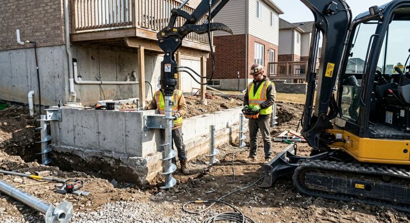 Helical Piers Installation in Westmoreland County, PA