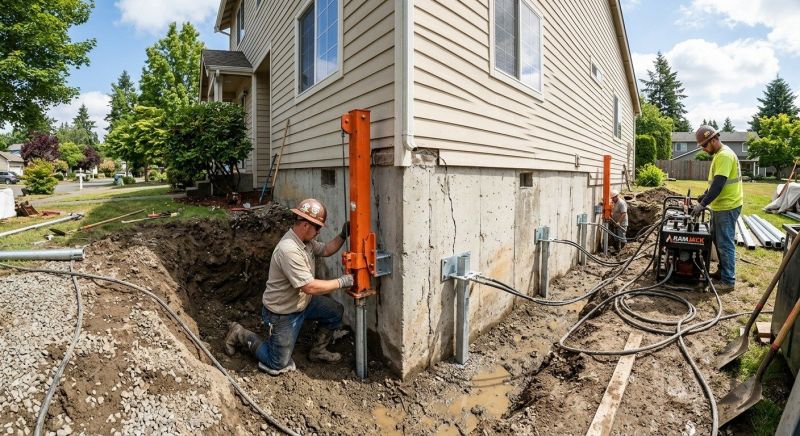 Sinking Foundation Repair in Greensburg, PA