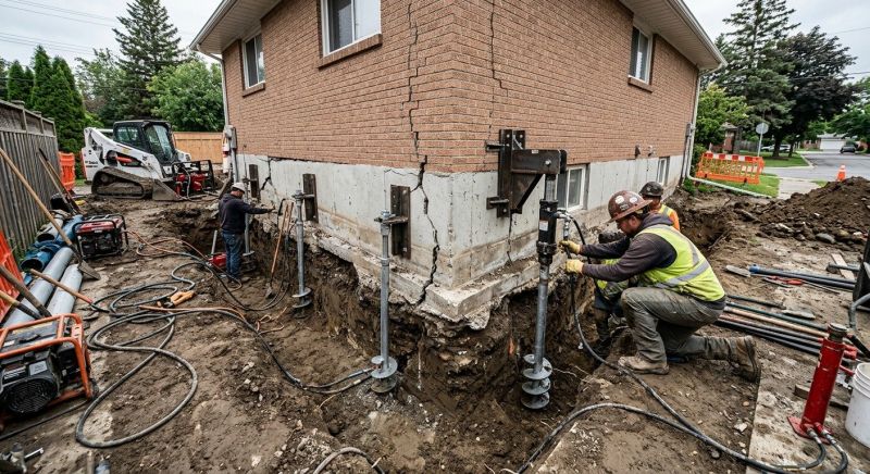 Sinking Foundation Repair in Harrison City, PA