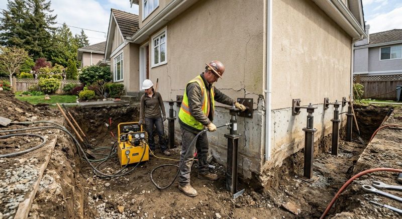 Sinking Foundation Repair in Irwin, PA