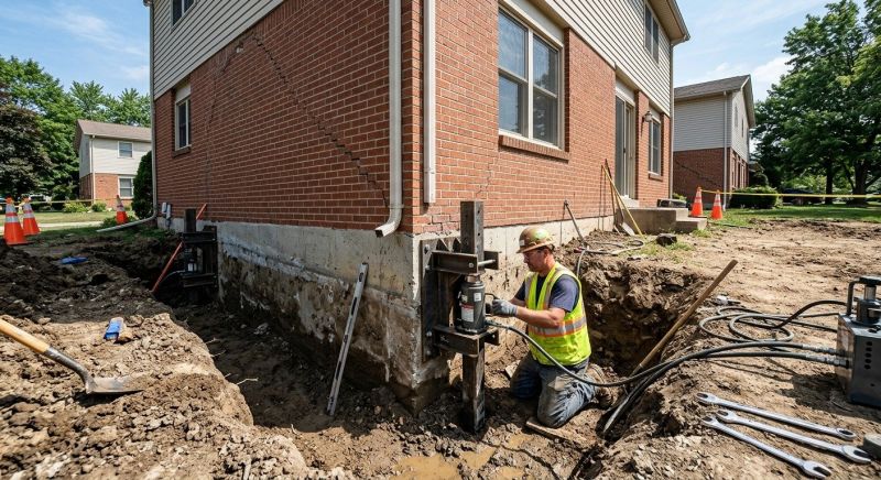 Sinking Foundation Repair in Monroeville, PA