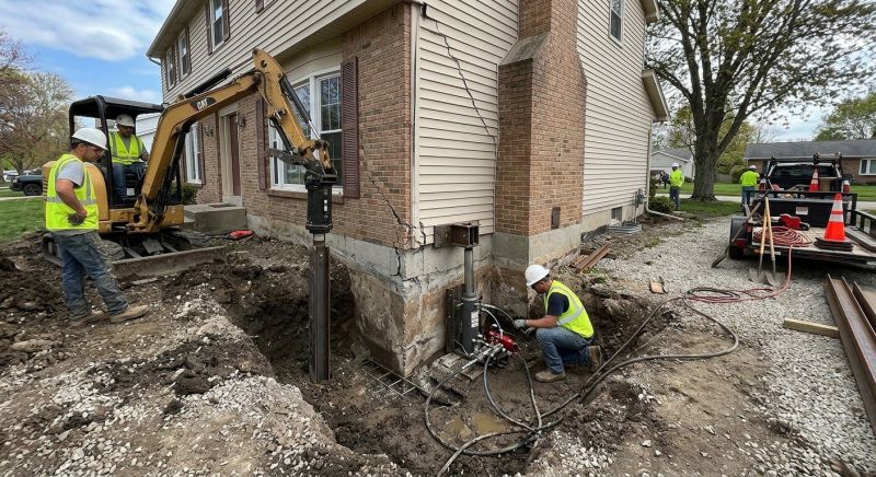 Sinking Foundation Repair in Monroeville, PA