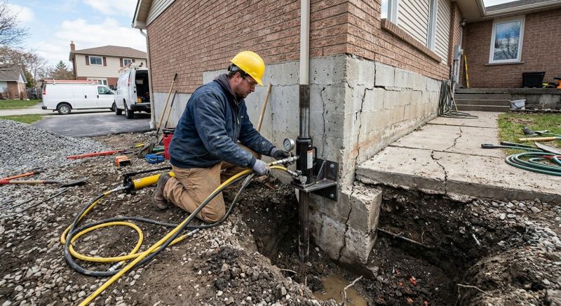 Sinking Foundation Repair in Trafford, PA